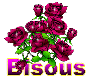 Gif animé bisous roses rouges